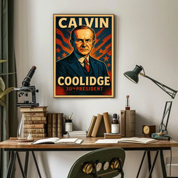 Calvin Coolidge 30th President Poster Vintage Wall Art