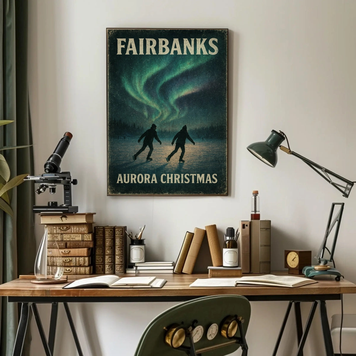 Fairbanks Aurora Christmas Poster