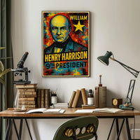 William Henry Harrison 9th President of the United States Graffiti Pop Art Poster