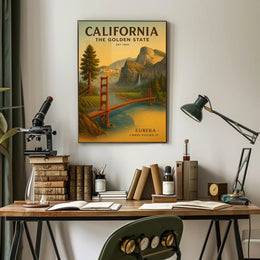 California The Golden State Poster PosterGoat