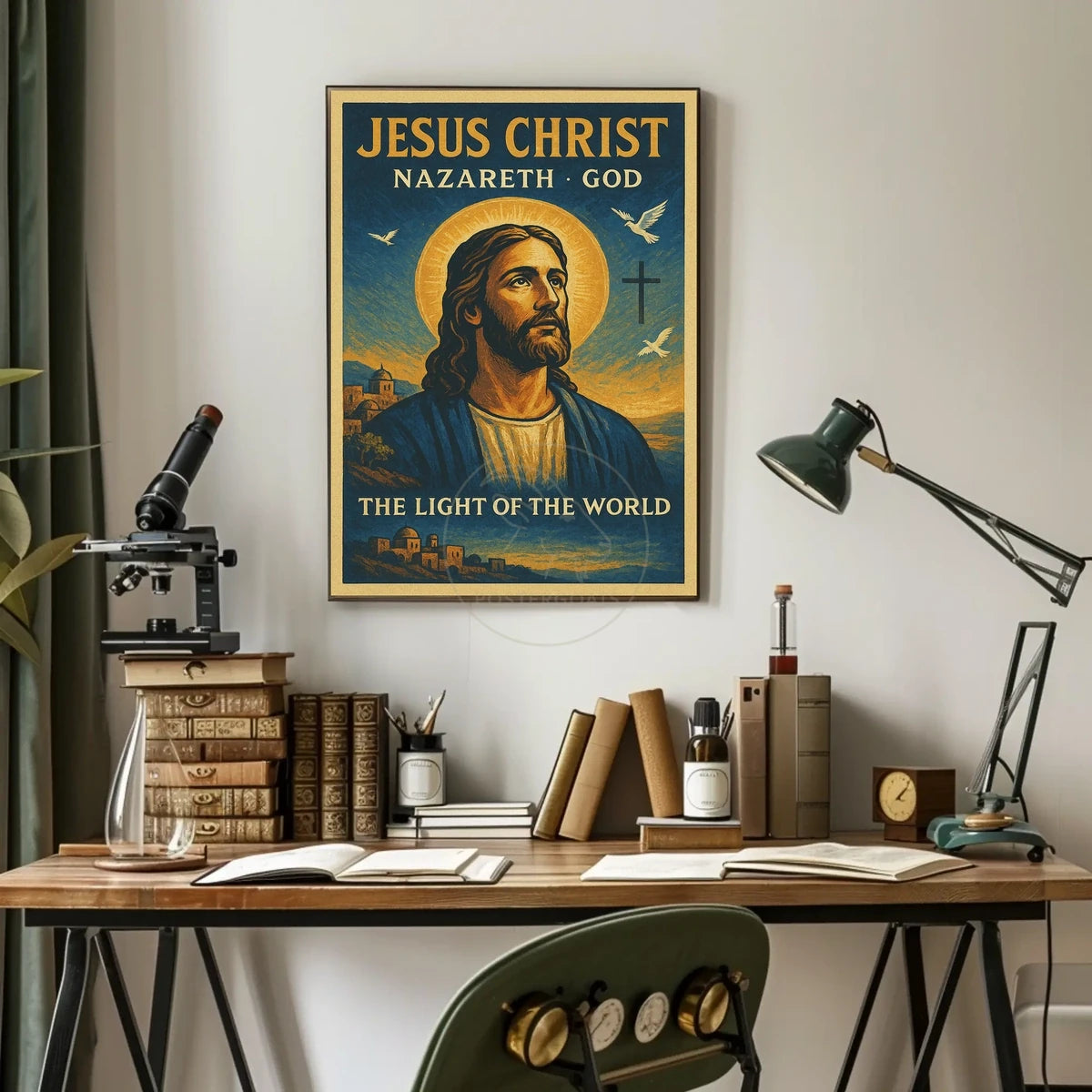 Jesus Christ Divine Light Religious Cultural or Heritage Poster