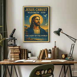 Jesus Christ Divine Light Religious Cultural or Heritage Poster