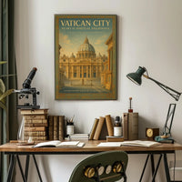 Vatican City Architectural Travel Poster Print