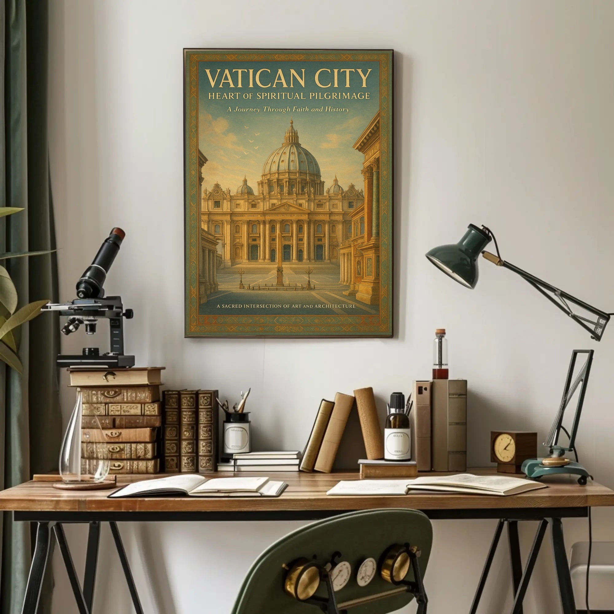 Vatican City Architectural Travel Poster Print