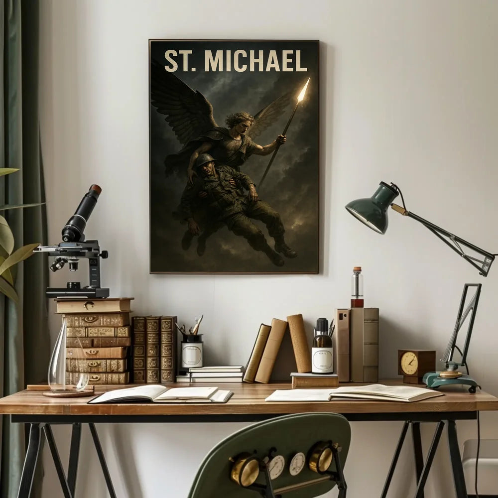 Saint Michael the Archangel Spiritual Art Poster
