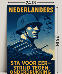WWII Military Pride Propaganda Poster