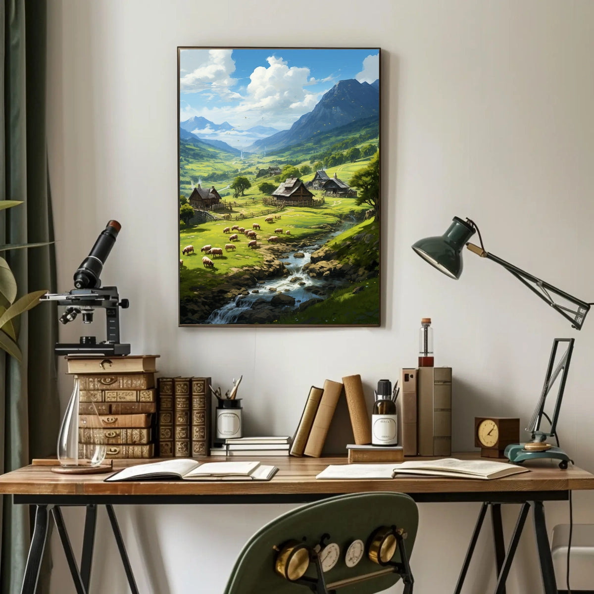 Serene Countryside Landscape Poster