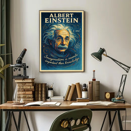 Albert Einstein Cosmic Creativity Inspirational Poster