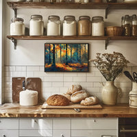 Autumn Forest Impressionistic Art Poster: Tranquil Beauty