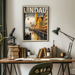 Lindau A Picturesque Lakeside Town Poster