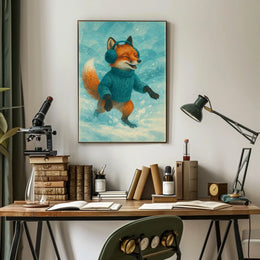 Fox In Snow Poster