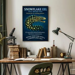 Snowflake Eel Poster Saltwater Fish Striking Marine Art