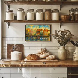 Colorful Curaçao Island Vibes Watercolor Poster