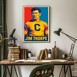 Jim Thorpe Iconic Athlete Poster