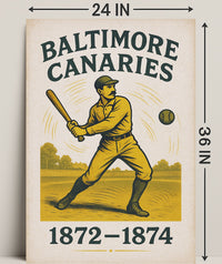 Baltimore Canaries Baseball Poster PosterGoat