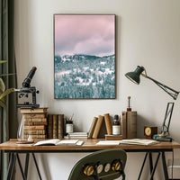 Winter Wonderland Landscape with Serene National Park Poster