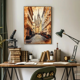 Austria Vienna St Stephens Cathedral Street View Poster