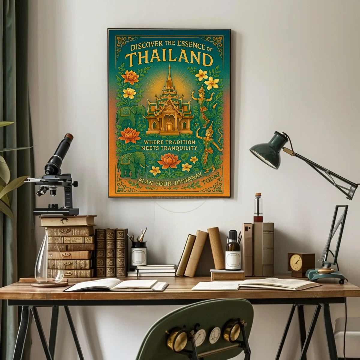 Thailand Tradition Tranquility Travel Art Poster