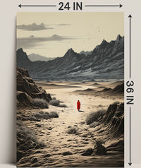 Solitary Wanderer In The Desert Poster