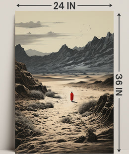 Solitary Wanderer In The Desert Poster