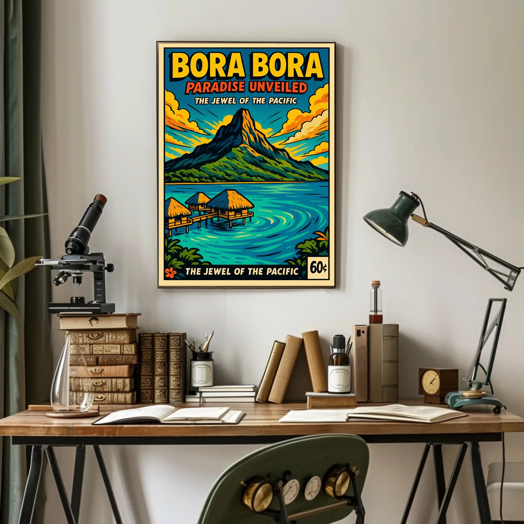 Bora Bora Paradise Vintage Travel Poster PosterGoat