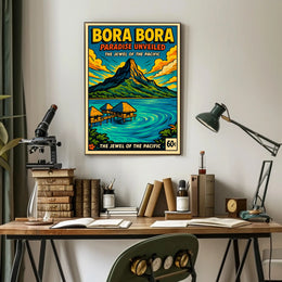 Bora Bora Paradise Vintage Travel Poster PosterGoat