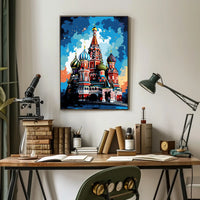 Saint Basil's Cathedral Whimsical Artistic Cultural Heritage Poster