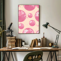 Pink Disco Balls Pop Culture Poster PosterGoat