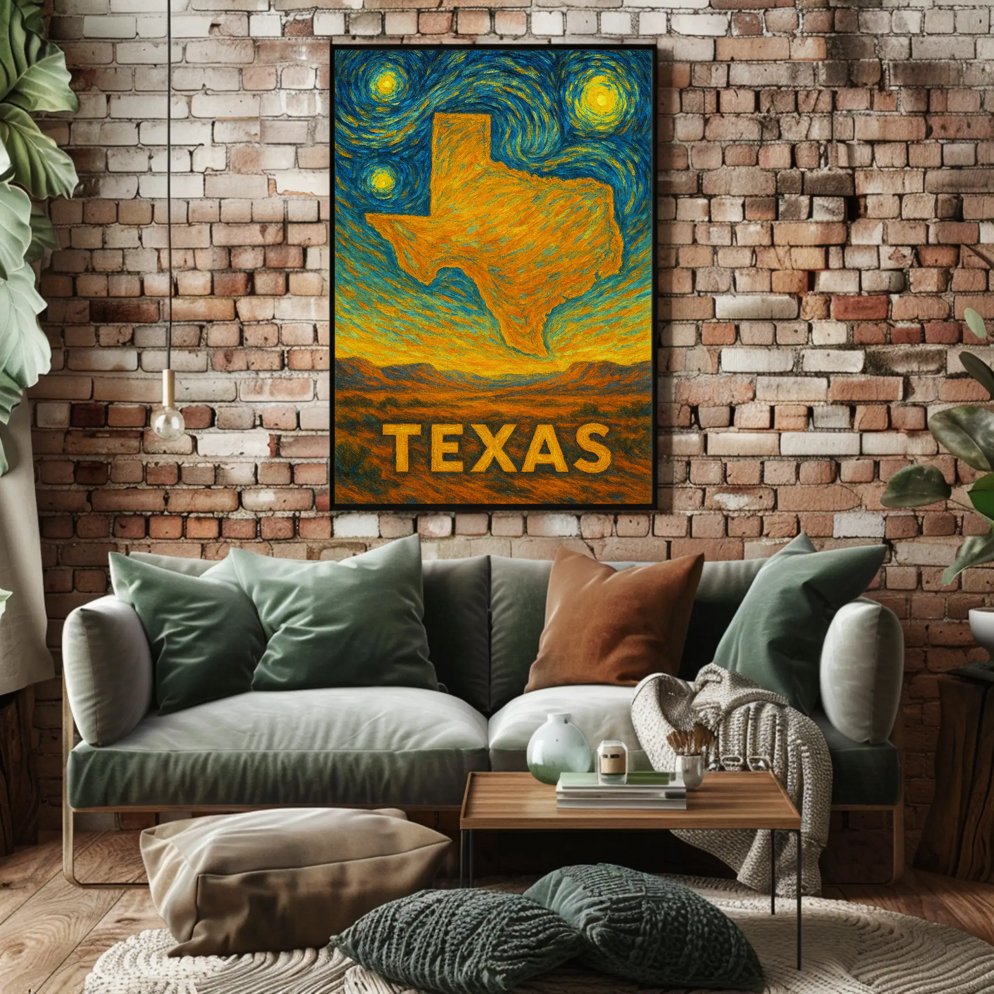 Texas Starry Night Poster