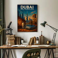 Dubai Cityscape Poster Where Tomorrow Begins For Dreamers