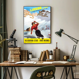 Limone Piemonte Winter Sports Poster