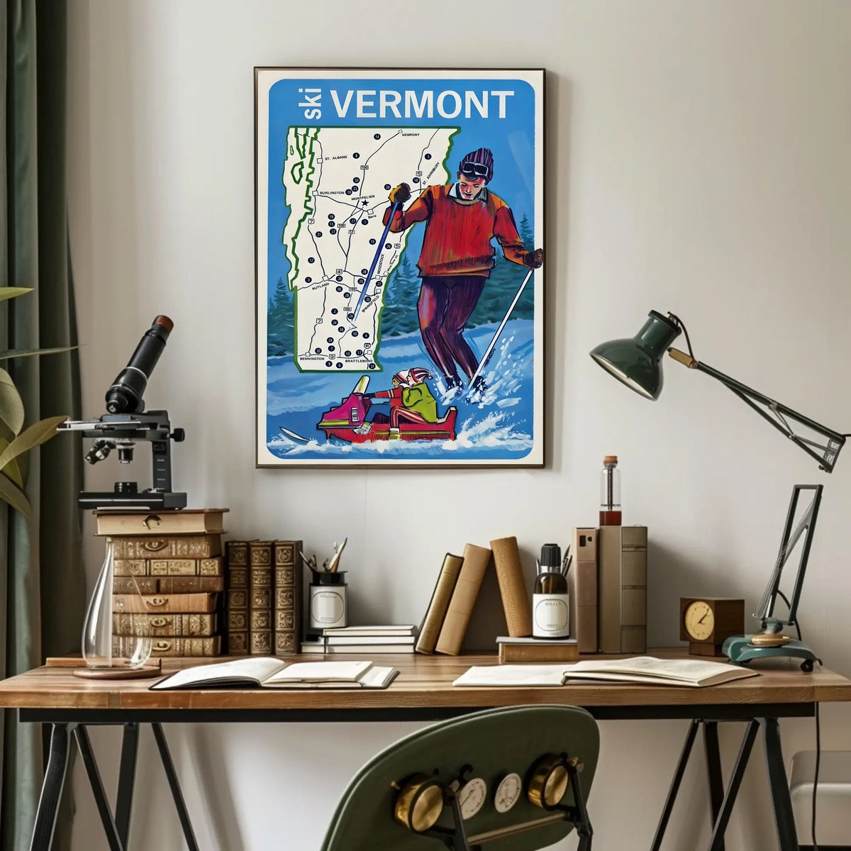Ski Vermont Adventure Poster