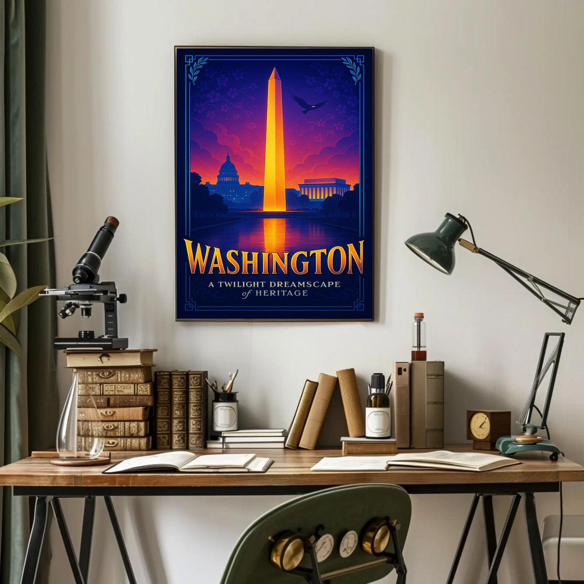 Washington A Twilight Dreamscape Poster
