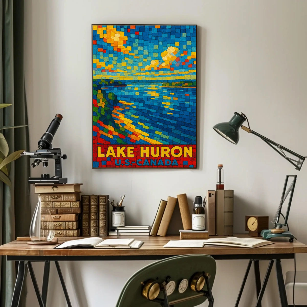 Lake Huron U.S.-Canada Poster