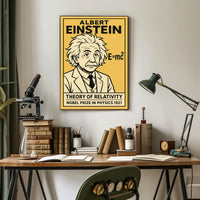 Albert Einstein Theory Relativity Cosmic Vision Timeless Educational Print Vintage Poster