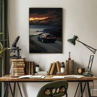 Coastal Drive At Sunset Poster