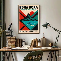Bora Bora Tropical Paradise Vintage Travel Poster PosterGoat