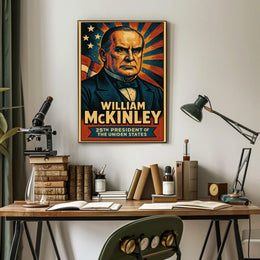 William McKinley 25th President Poster Vintage Wall Art