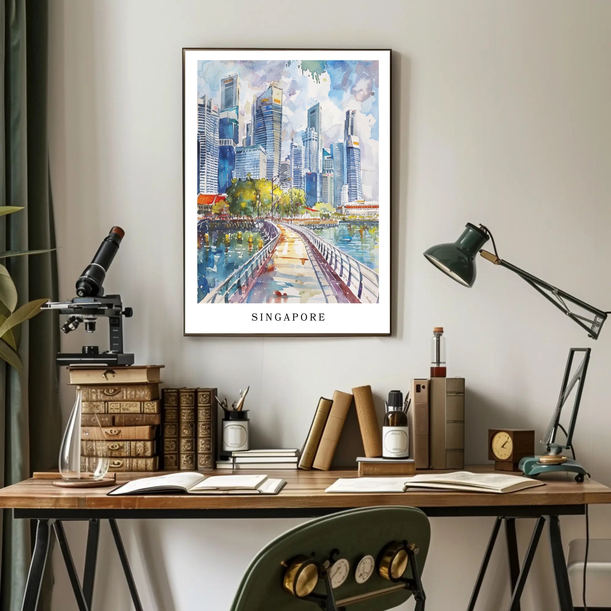 Singapore Skyline Poster PosterGoat