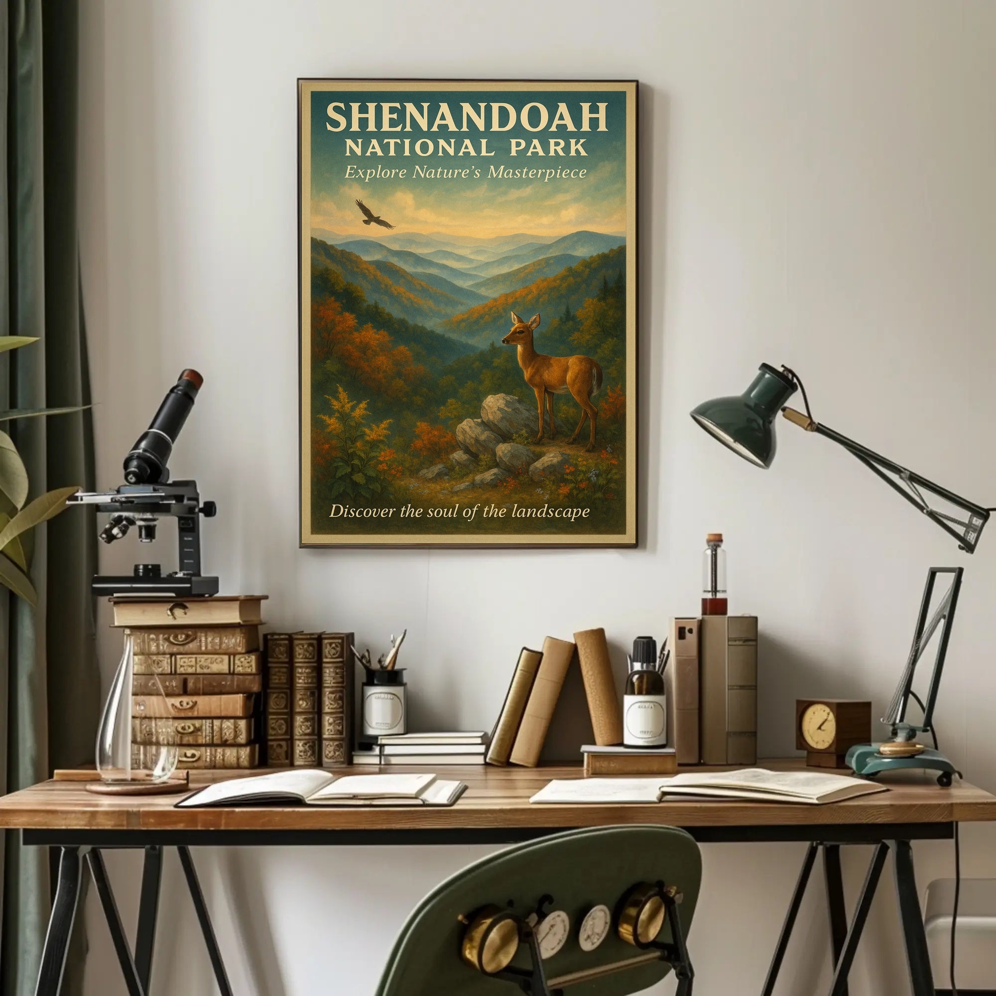 Shenandoah National Park Vintage Landscape National Park Poster