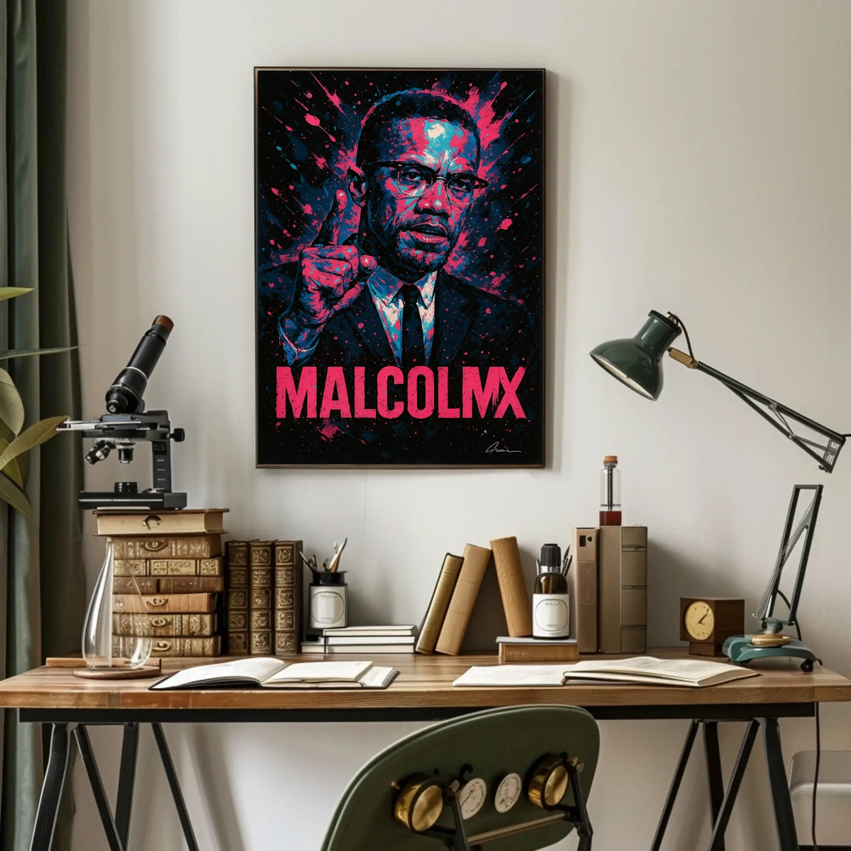 Malcolm X Iconic Leader Poster