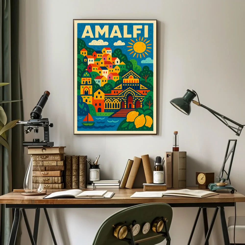 Amalfi Vibes Poster Museum Quality Coastal Decor