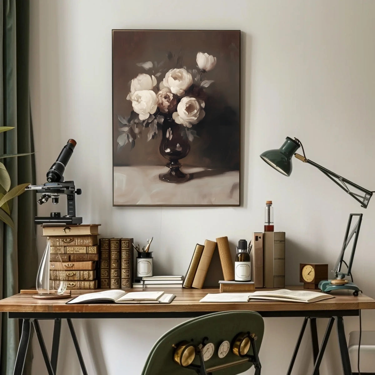 Elegant Floral Still Life Poster