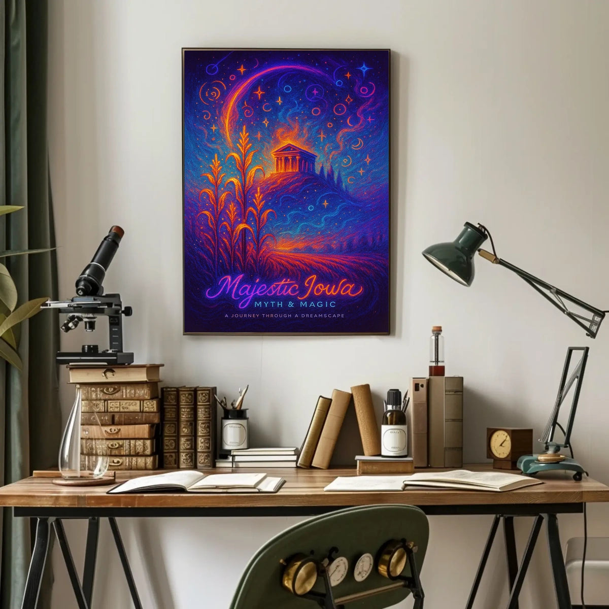 Majestic Iowa Myth Magic Poster