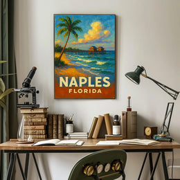 Naples Florida Poster Coastal Wall Art 18x24 Print Gallery