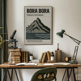 Bora Bora Modern Minimalist Travel Poster