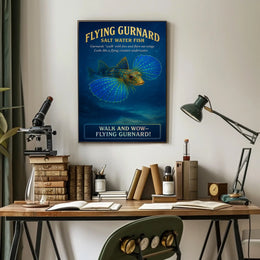 Flying Gurnard Salt Water Fish Poster