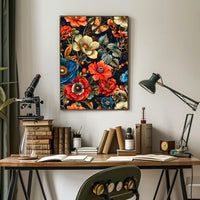 Intricate Floral Butterfly Art Print - Abstract or Artistic Poster