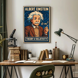 Albert Einstein Relativity Vintage Educational Poster