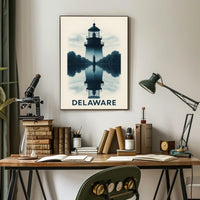 Delaware Lighthouse Reflection Poster